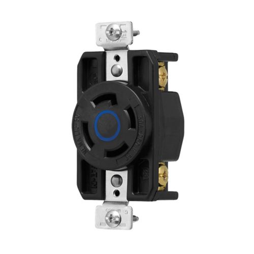 RECEPTACULO SENCILLO DE 3 POLOS MEDIA VUELTA 30 AMP 250VCA 