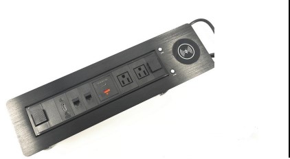 TOMA ELECTRICA ABATIBLE CON 2 HDMI NEGRO