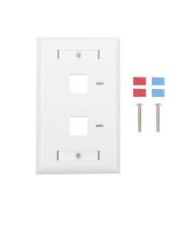 PLACA DE PARED KEYSTONE DE 2 PUERTOS