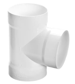 TEE SENCILLA DE PVC SANITARIO DE 6.3" 