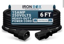 CABLE ELECTRICO NEMA C14 A C13 de 1.83 METROS 