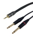 CABLE DE AUDIO MACHO TS DE 3.5MM A 2X 1/4 DE 50CM 