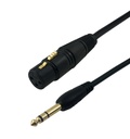 CABLE EQUILIBRADO XLR HEMBRA DE 3 PINES A MACHO TRS DE 1/4 DE 1 METRO 