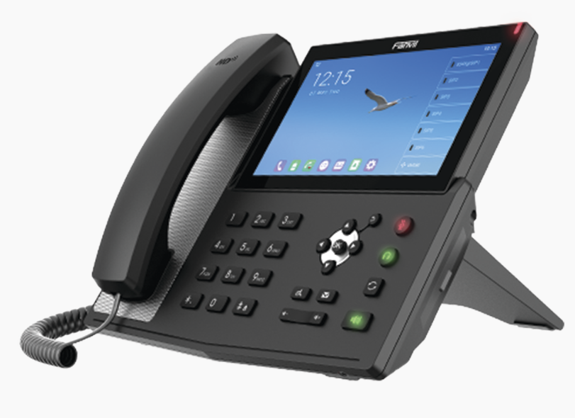 TELEFONO IP EMPRESARIAL POE CON PANTALLA TACTIL X7F NEGRO