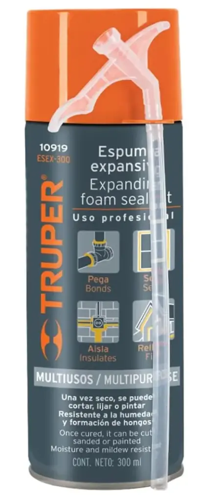 ESPUMA EXPANSIVA DE POLIURETANO MULTIUSOS 300ML