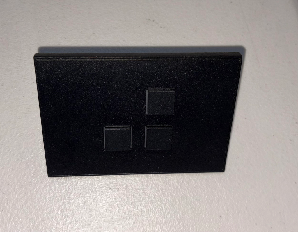 BOTONERA DE 3 BOTONES AMERICANA TEXTURED BLACK