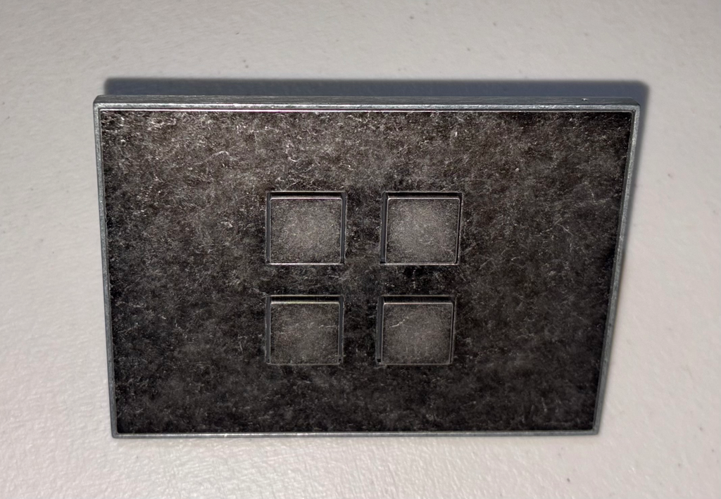 BOTONERA DE 4 BOTONES AMERICANA TIN ANTIQUE