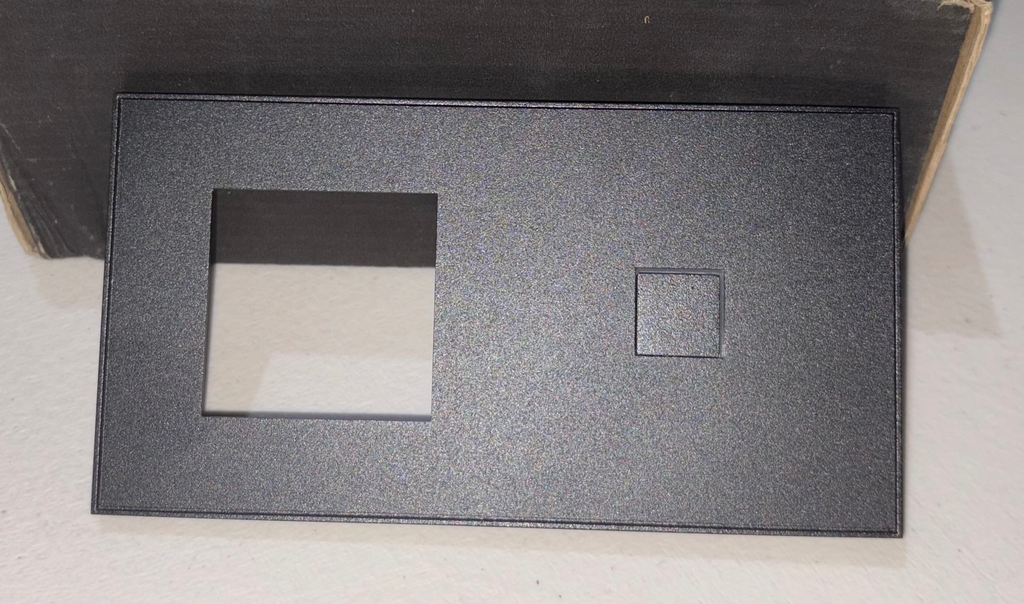 PLACA PARA CONTACTO + BOTONERA DE 1 BOTON EUROPEA TEXTURED BLACK