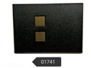 [EXTRA-01741] BOTONERA DE 2 BOTONES AMERICANA - PLACA TEXTURED BLACK / MARCO BRONZE ANTIQUE / BOTONES BRONZE ANTIQUE