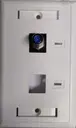 [EXTRA-01517] PLACA 1 GANG Y 1 MODULO COAXIAL    