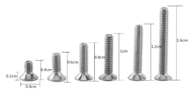 [EXTRA-03223] TORNILLOS DE CABEZA HEXAGONAL DE MAQUINA M2