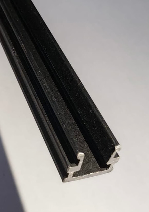 PERFIL PARA TIRA LED DE SOBRE PONER 2 METROS NEGRO