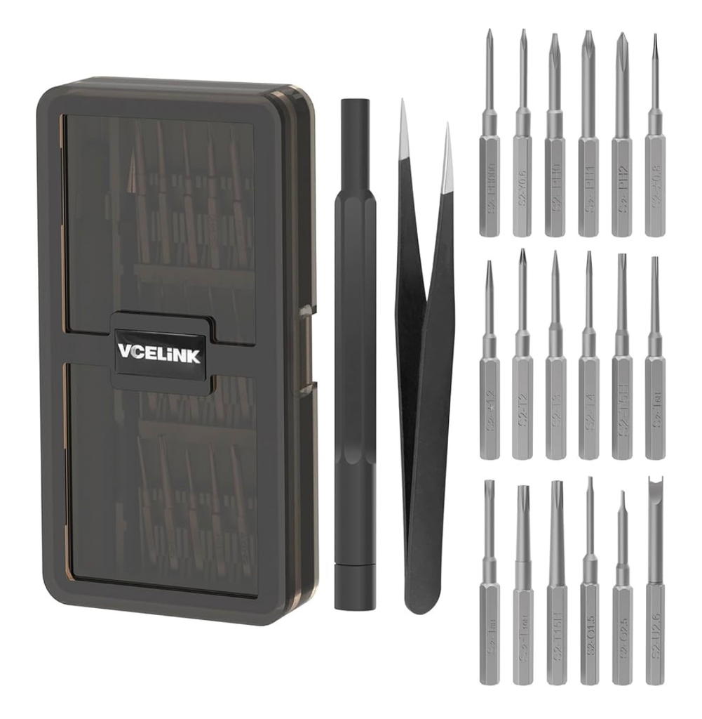 JUEGO O KIT DE 20 DESATORNILLADORES Y ATORNILLADORES DE PRECISION CON PUNTAS LARGAS 