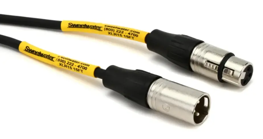 CABLE DE MICRÓFONO XLR MACHO A HEMBRA DE 5 METROS