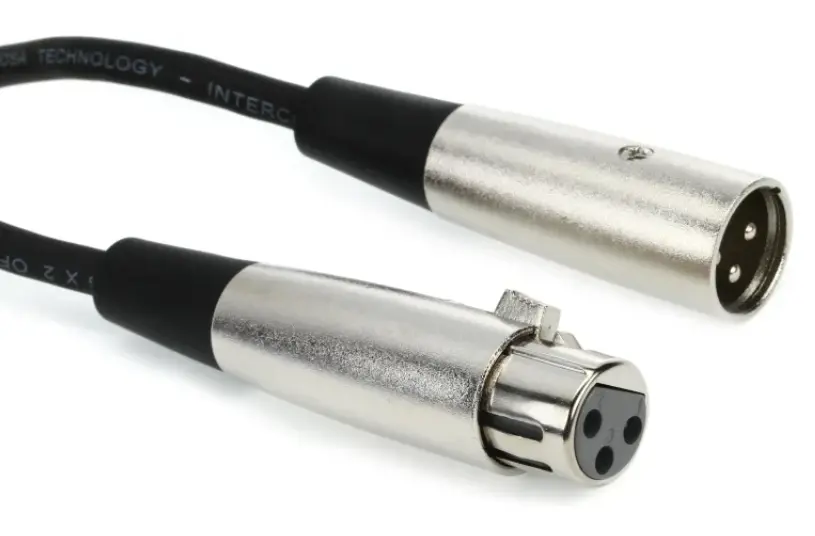 CABLE DE MICRÓFONO XLR MACHO A HEMBRA BALANCEADO DE 50CM