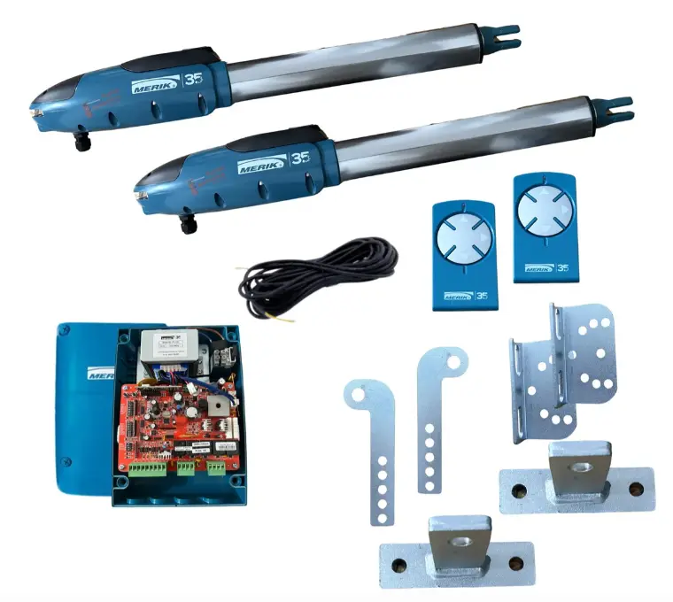 KIT DE PISTONES ELECTRICOS PARA PUERTAS ABATIBLES DE 250KG CON 15 APERTURAS POR HORA