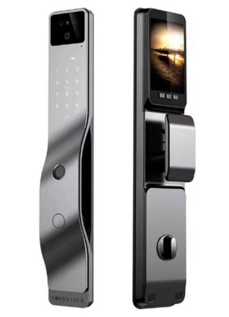 CERRADURA INTELIGENTE CON RECONOCIMIENTO FACIAL / HUELLA / CLAVE / LLAVE Y APP