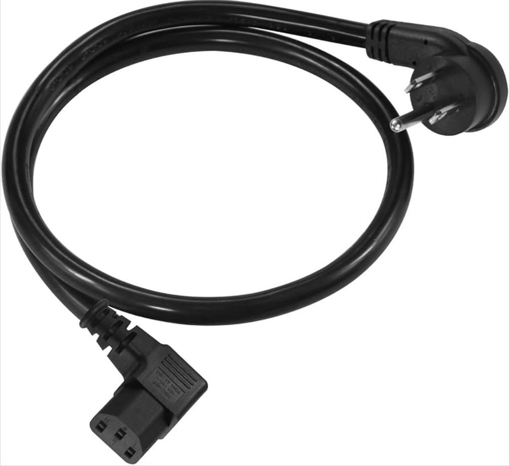 CABLE DE ALIMENTACION ELECTRICA 120-240VCA 1.5MT CON 90 GRADOS PARA CONEXIÓN 