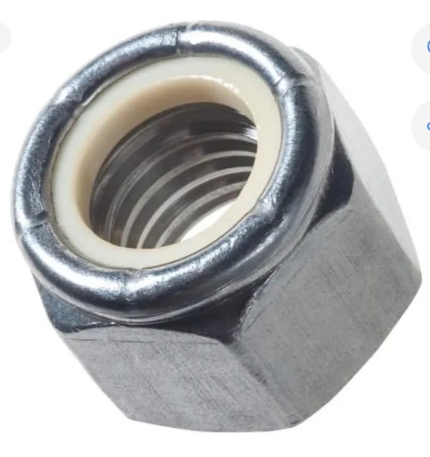 TUERCA DE SEGURIDAD HEXAGONAL GALVANIZADA DE 1/2"