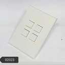 [EXTRA-02023] BOTONERA DE 4 BOTONES AMERICANA TEXTURED WITHE