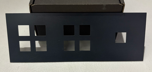 [EXTRA-02312] COVERPLATE DE 4 ESPACIOS + 4 ESPACIOS + 1 ESPACIO GUNPOWDER BLACK