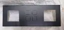 [EXTRA-02043] PLACA PARA CONTACTO + BOTONERA DE 4 BOTONES + PLACA PARA CONTACTO EUROPEA TEXTURED BLACK