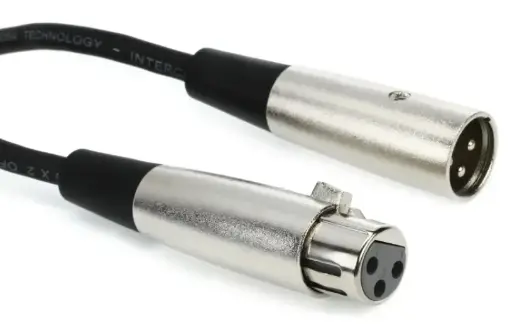 [EXTRA-03497] CABLE DE MICRÓFONO XLR MACHO A HEMBRA BALANCEADO DE 50CM