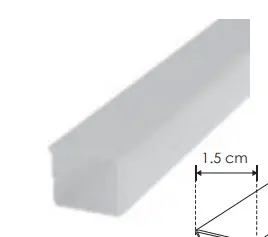 [EXTRA-03509] MICA DIFUSA PARA PERFIL DE ALUMINIO ILUDXA1812 DE 3 METROS