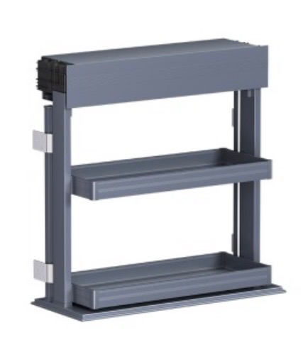 [EXTRA-03592] GABINETE DE ELEVADOR PARA COCINA CON 2 REPISAS FIJAS