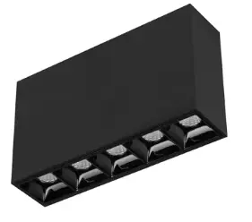 [EXTRA-03623] LUMINARIA RASTER DE SOBREPONER DE 5 LUMINARIAS CON 10W 3000K ATENUABLE TRIAC